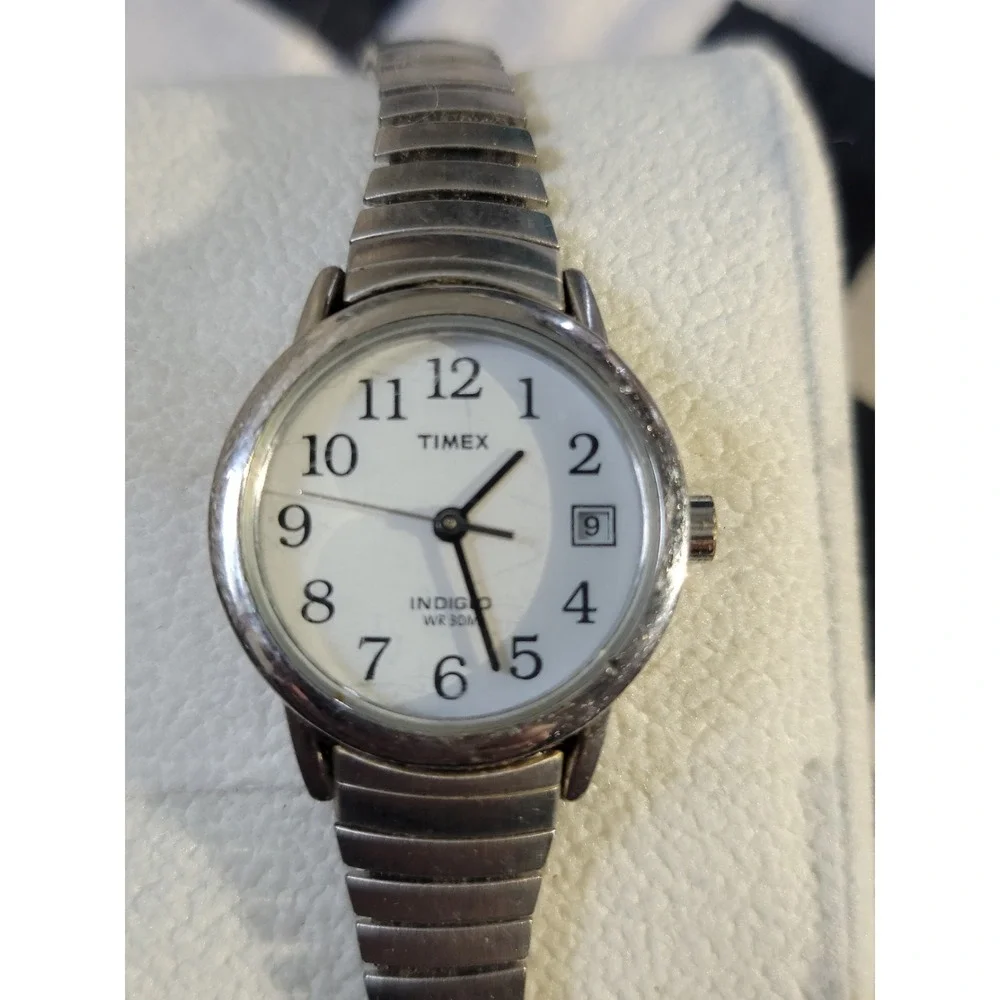 Timex Indiglo Watch Stainless Steel‎ Date | WR 30M | Dead Battery